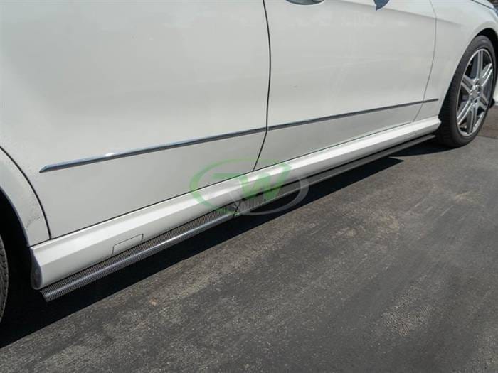 Mercedes W212 Carbon Fiber Side Skirt Extensions mercw21218