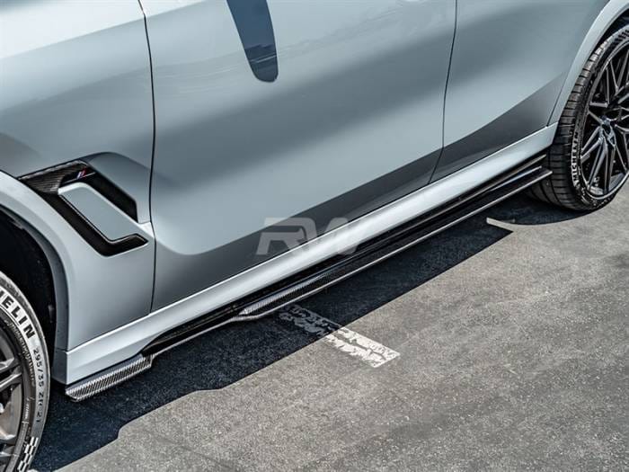 BMW F96 X6M G06 X6 RWS CF Side Skirt Extensions bmwf9603