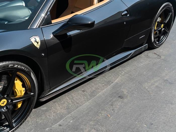 Ferrari 458 Carbon Fiber Side Skirt Extensions Ferrari458-05