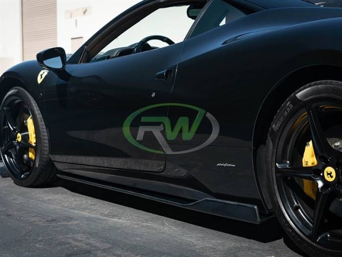 Ferrari 458 Carbon Fiber Side Skirt Extensions Ferrari458-05 thumbnail 2