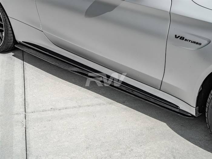 Mercedes W205 GTX CF Side Skirt Extensions mercw20511