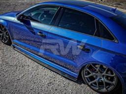 Audi A3 S3 RS3 GTX Carbon Fiber Side Skirt Extensions audi8v005