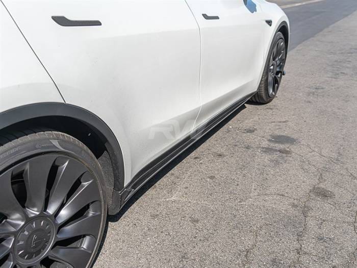 Tesla Model Y DTM CF Side Skirt Extensions tesla033 thumbnail 4