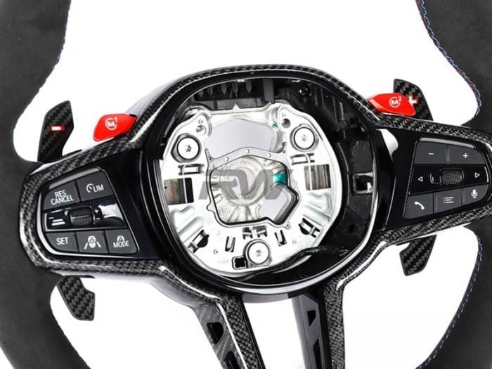 BMW G8X LCI Alcantara Carbon Fiber Steering Wheel bmwg8x028 thumbnail 2