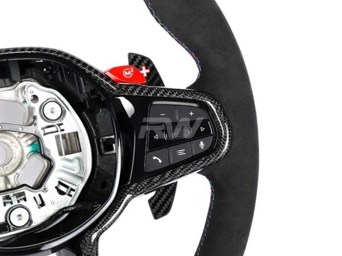 BMW G8X LCI Alcantara Carbon Fiber Steering Wheel bmwg8x028 thumbnail 3
