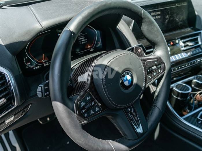 BMW Carbon Fiber Steering Wheel Top Cover bwmf9009 thumbnail 3