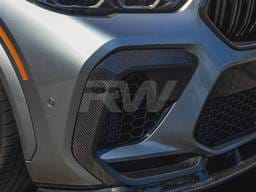 BMW F96 X6M Carbon Fiber Upper Bumper Splitters bmwf9605