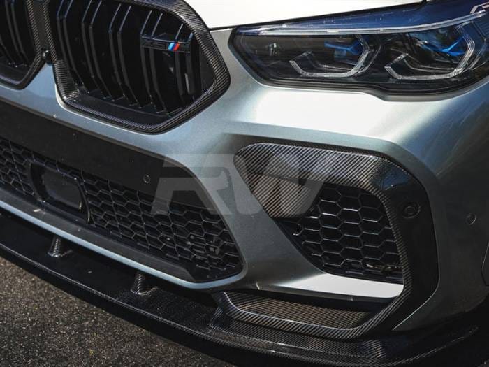 BMW F96 X6M Carbon Fiber Upper Bumper Splitters bmwf9605 thumbnail 2