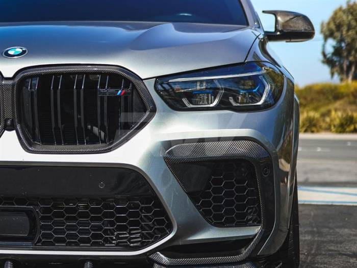 BMW F96 X6M Carbon Fiber Upper Bumper Splitters bmwf9605 thumbnail 3