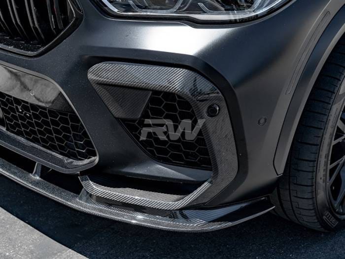 BMW F96 X6M Carbon Fiber Upper Bumper Splitters bmwf9605 thumbnail 4