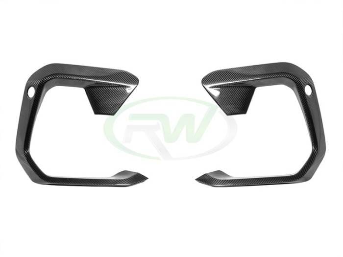 BMW F96 X6M Carbon Fiber Upper Bumper Splitters bmwf9605 thumbnail 5