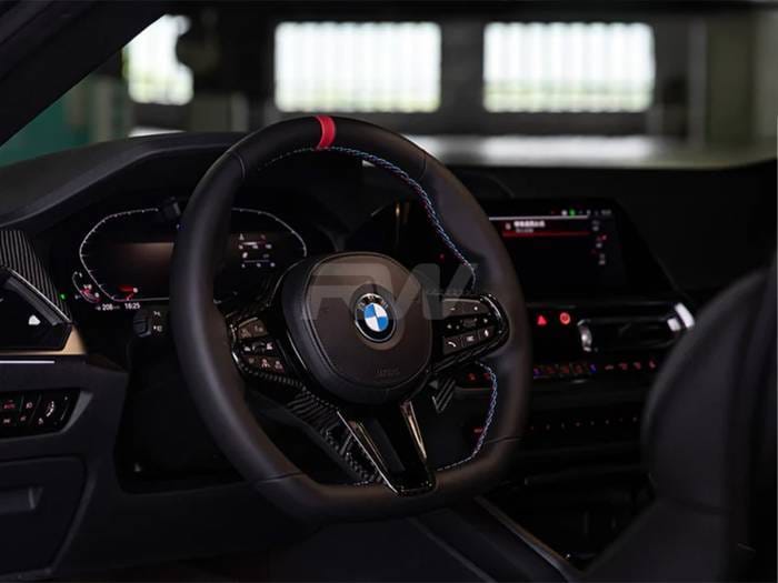 BMW G22 G26 4-Series LCI Carbon Fiber Steering Wheel Trim bmwg22020