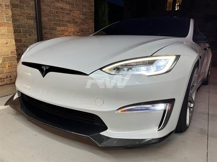Tesla Model S Facelift CF Front Upper Splitters tesla035 thumbnail 3