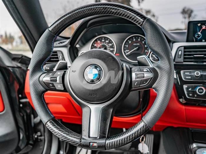 BMW F2X F3X F8X CF Steering Wheel w/Perforated Leather bmwf8x065-2