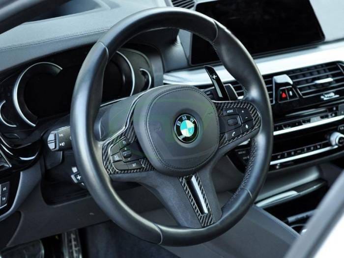 BMW Carbon Fiber Alcantara Steering Wheel Trim LCI bmwg30025