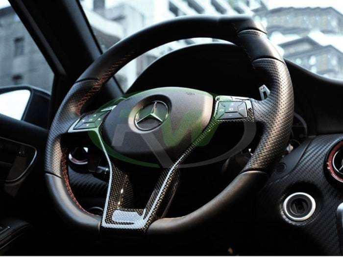 Mercedes Carbon Fiber Steering Wheel Trim mercw20439