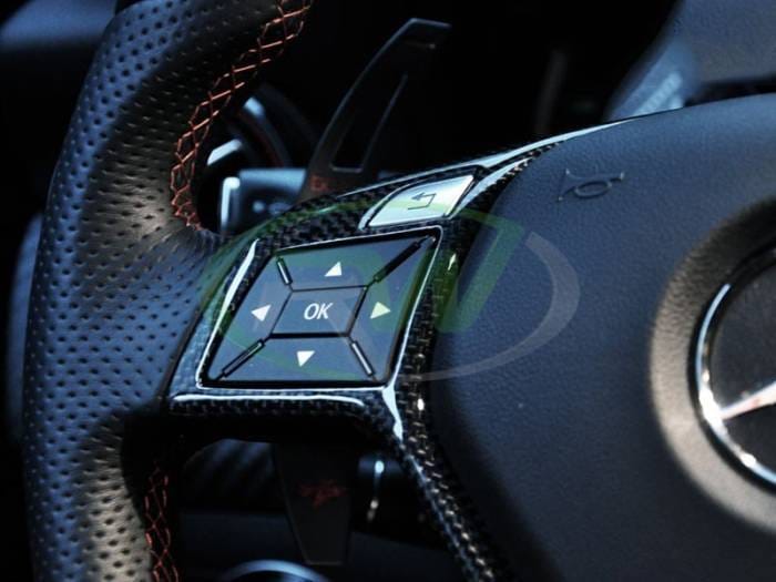 Mercedes Carbon Fiber Steering Wheel Trim mercw20439 thumbnail 2