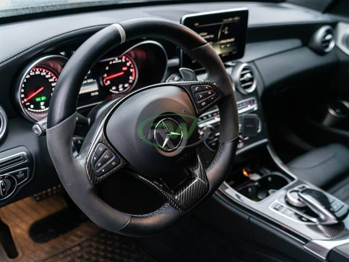 Mercedes AMG Carbon Fiber Steering Wheel Trim mercw20518