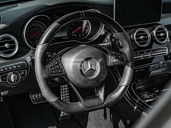 Mercedes AMG Carbon Fiber Steering Wheel Trim mercw20518 thumbnail 2