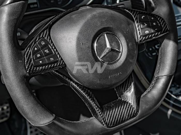 Mercedes AMG Carbon Fiber Steering Wheel Trim mercw20518 thumbnail 5