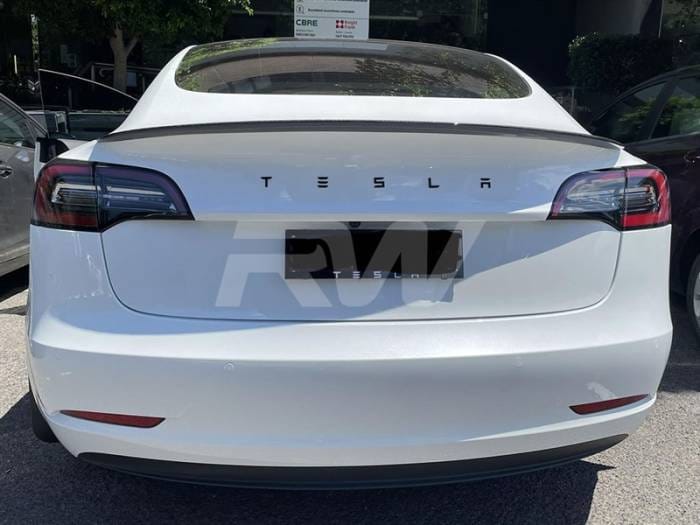Tesla Model 3 Carbon Fiber Trunk Spoiler tesla09 thumbnail 3