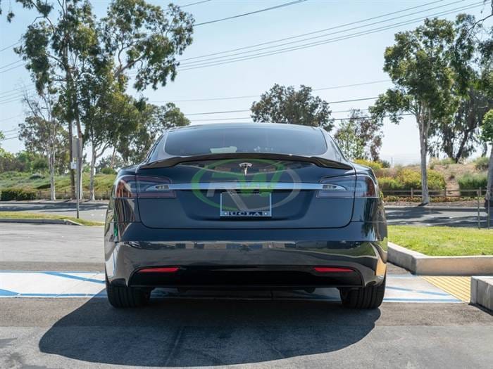 Tesla Model S Revo Style CF Trunk Spoiler Tesla04 thumbnail 4