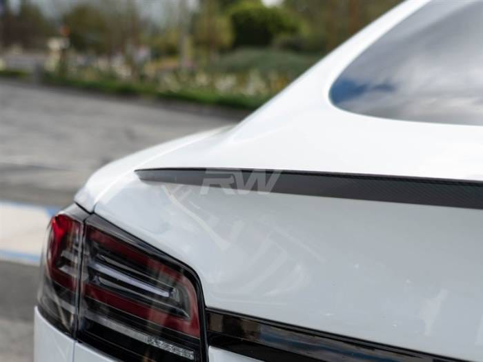 Tesla Model S / S Plaid Carbon Fiber Trunk Spoiler tesla025 thumbnail 3