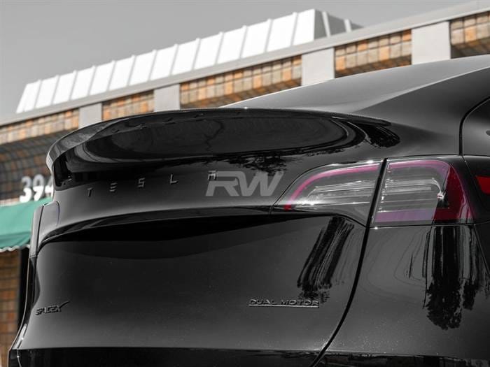 Tesla Model Y Carbon Fiber OE Style Trunk Spoiler tesla014 thumbnail 5