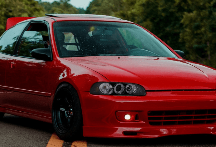 Honda Civic 2DR/3DR/4DR 4 Car Option LED Dual Halo Projector Headlights - Black - Smoke LP-HC922BB-5 thumbnail 2