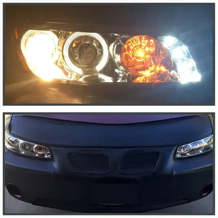 Pontiac Grand Prix Spec-D Halo LED Projector Headlights - Chrome - 2LCLHP-GPX97-TM thumbnail 2