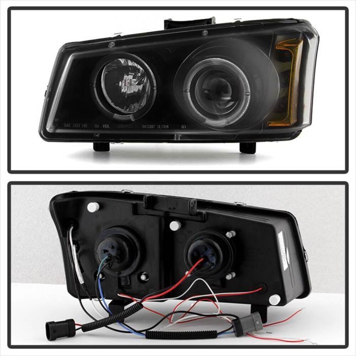 Chevrolet Silverado Spec-D Halo LED Smoke Projector Headlights - Black - 444-CS03-AM-BSM thumbnail 8