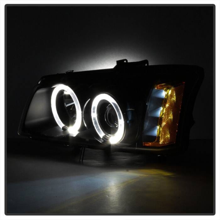 Chevrolet Silverado Spec-D Halo LED Smoke Projector Headlights - Black - 444-CS03-AM-BSM thumbnail 9