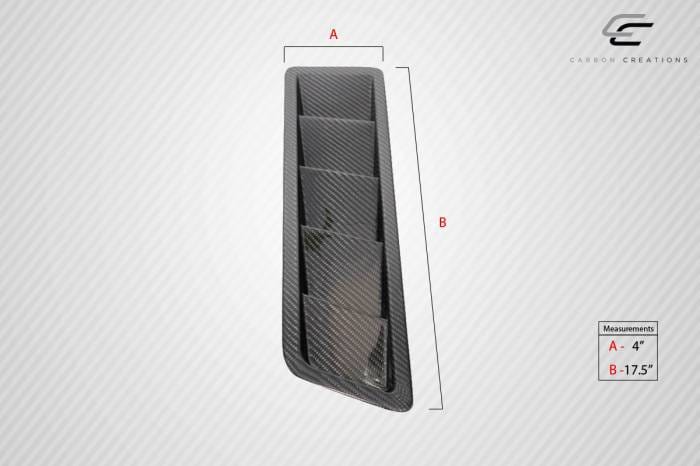 Universal Carbon Fiber Hood Louver Vents 116152 thumbnail 2