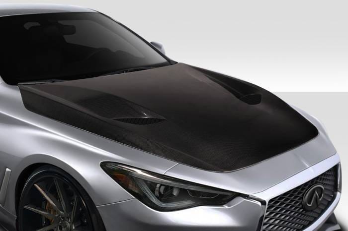 Infiniti Q60 TS1 Carbon Fiber Creations Body Kit- Hood 116882 thumbnail 2