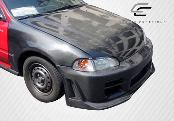 Honda Civic 2DR & 3DR Carbon Creations OEM Hood - 1 Piece - 101091 thumbnail 6