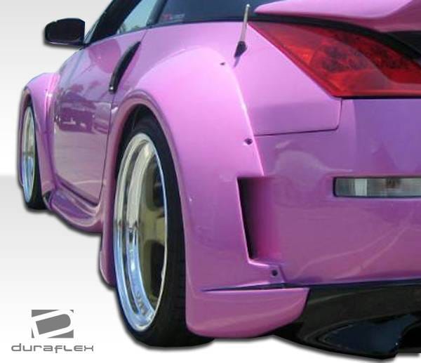 Nissan 350Z Duraflex Vader 3 Wide Body Rear Fender Flares - 2 Piece - 102267 thumbnail 2