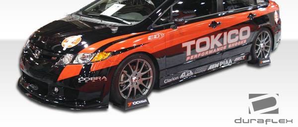 Honda Civic 4DR Duraflex B-2 Side Skirts Rocker Panels - 2 Piece - 103519 thumbnail 3