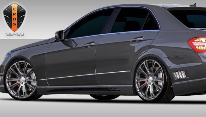 Mercedes E Class 4DR Eros Version 1 Duraflex Side Skirts Body Kit 107798 thumbnail 2