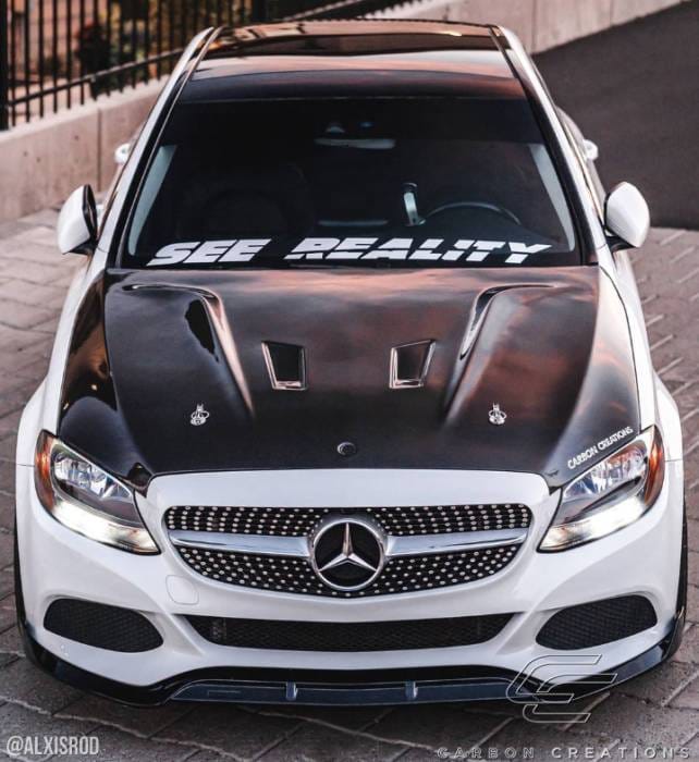 Mercedes C Class Black Series Carbon Fiber Body Kit- Hood 114008 thumbnail 2