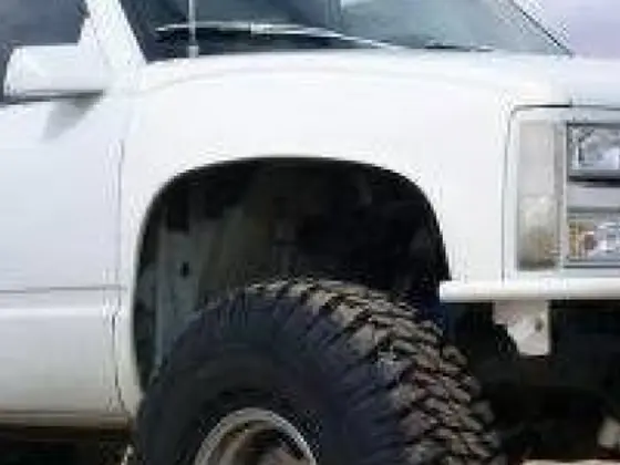 Truck with aftermarket fenders